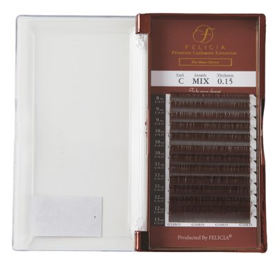 カラーフラットラッシュ まつげエクス（ダークブラウン ）OEM生産