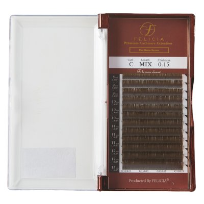 カラーフラットラッシュ まつげエクス（アッシュブラウン ）OEM生産