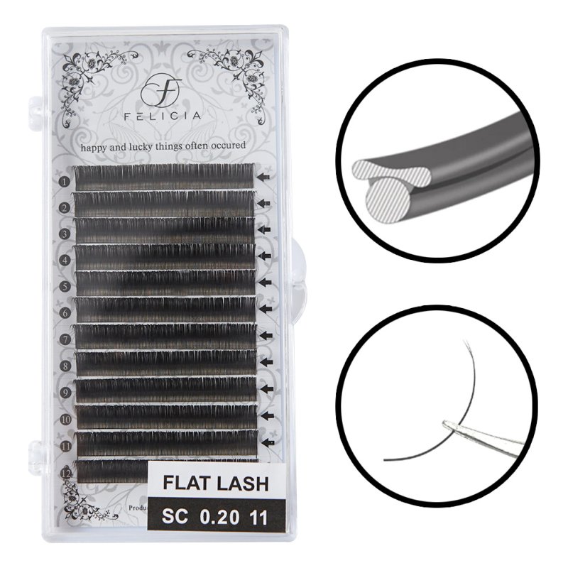 フラットラッシュまつげエクス シングル 0.15mm 0.2mm-809