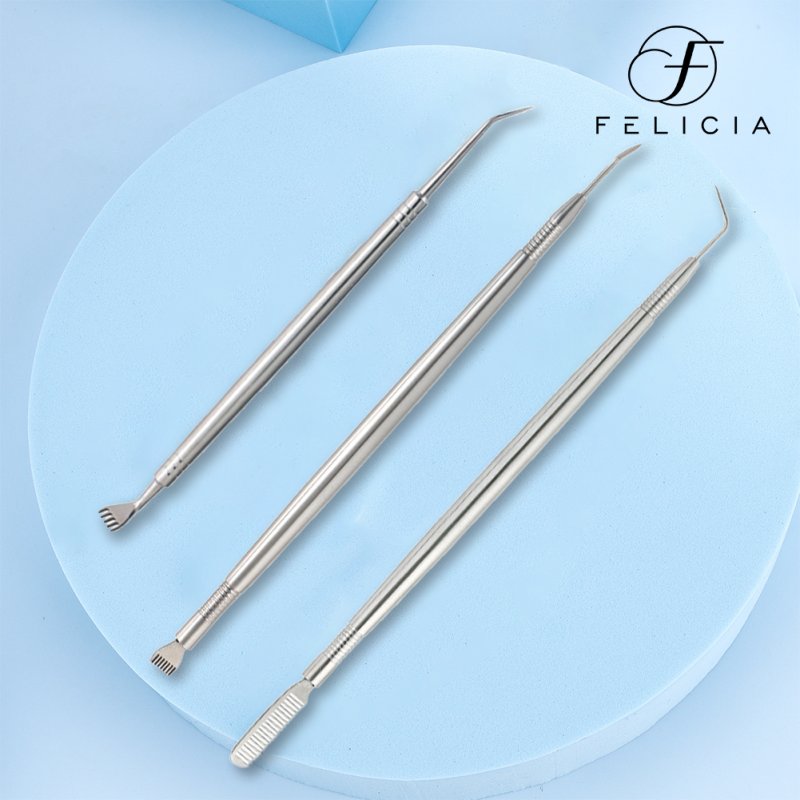 FELICIA ラッシュアップ スティック コーム付き 3本セット 巻き上げスティック ステンレス製 ラッシュリフト-827