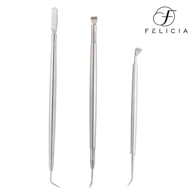 FELICIA ラッシュアップ スティック コーム付き 3本セット 巻き上げスティック ステンレス製 ラッシュリフト